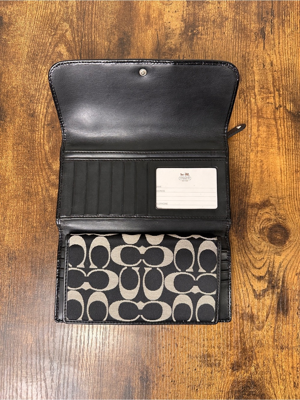 Y2K Coach Ashley Signature Sateen Checkbook Wallet (Style F46198) - Picture 8 of 12
